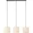 Brilliant Teddy Pendelleuchte Metall Textil Beige | Geeignet für 3x E27
