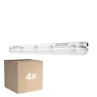 Mehrfachpackung 4x Ledvance LED Feuchtraumleuchte Feuchtigkeitsdicht 18W 2400lm - 840 Kaltweiß | 120cm